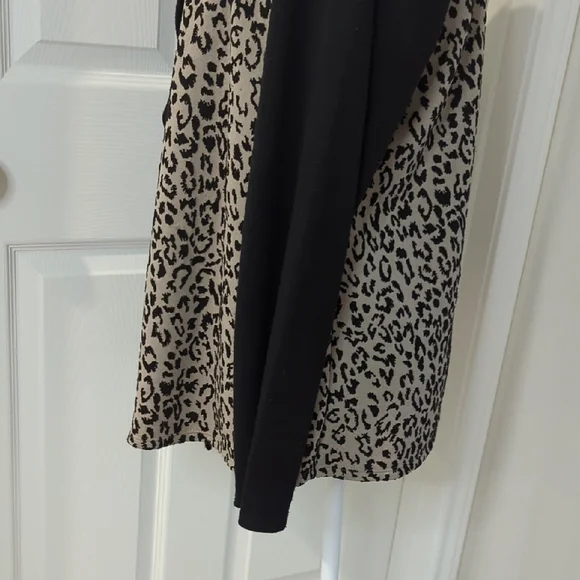 Leopard Print Open Front Jacket - Picture 6 of 9